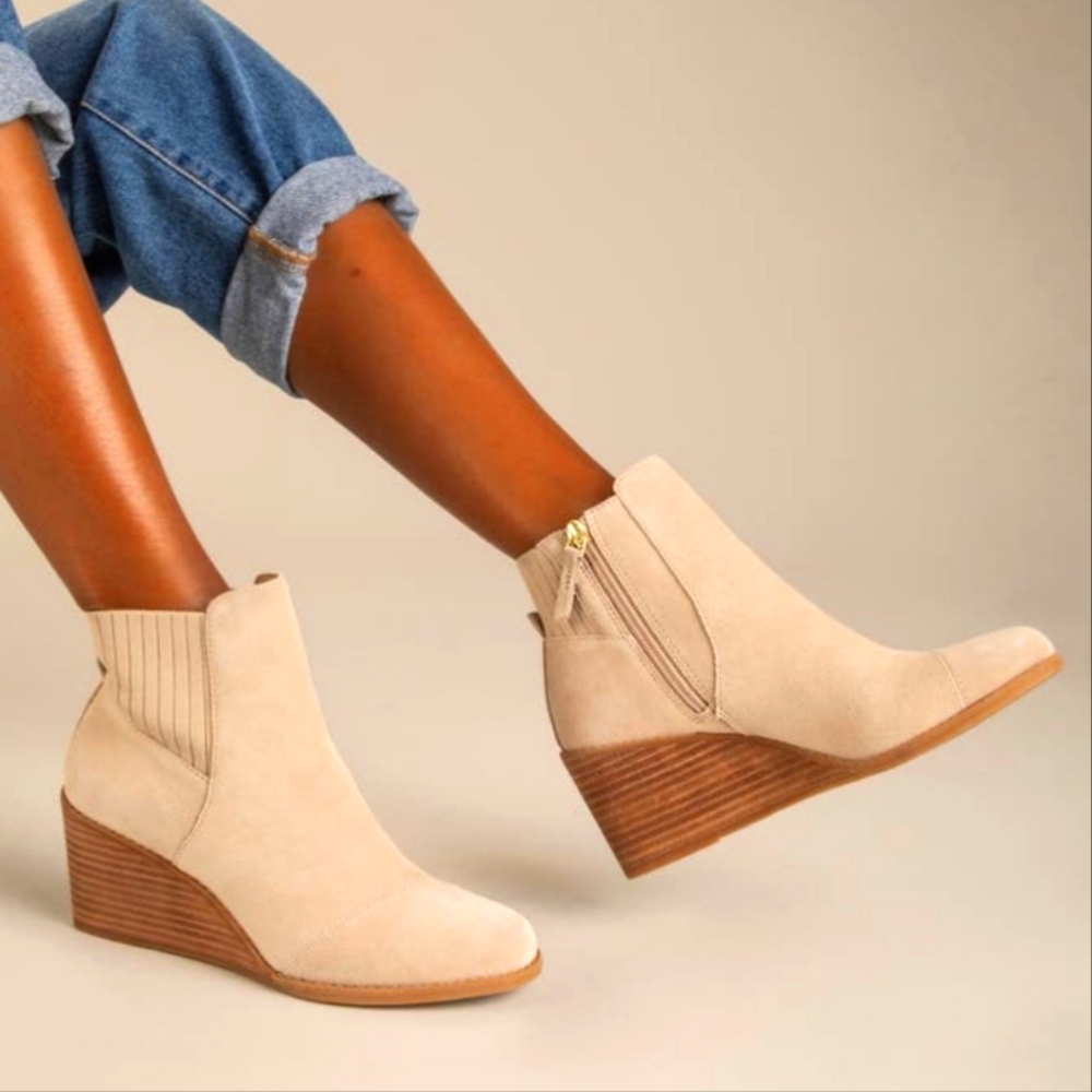 Toms Suede Leather Bootie